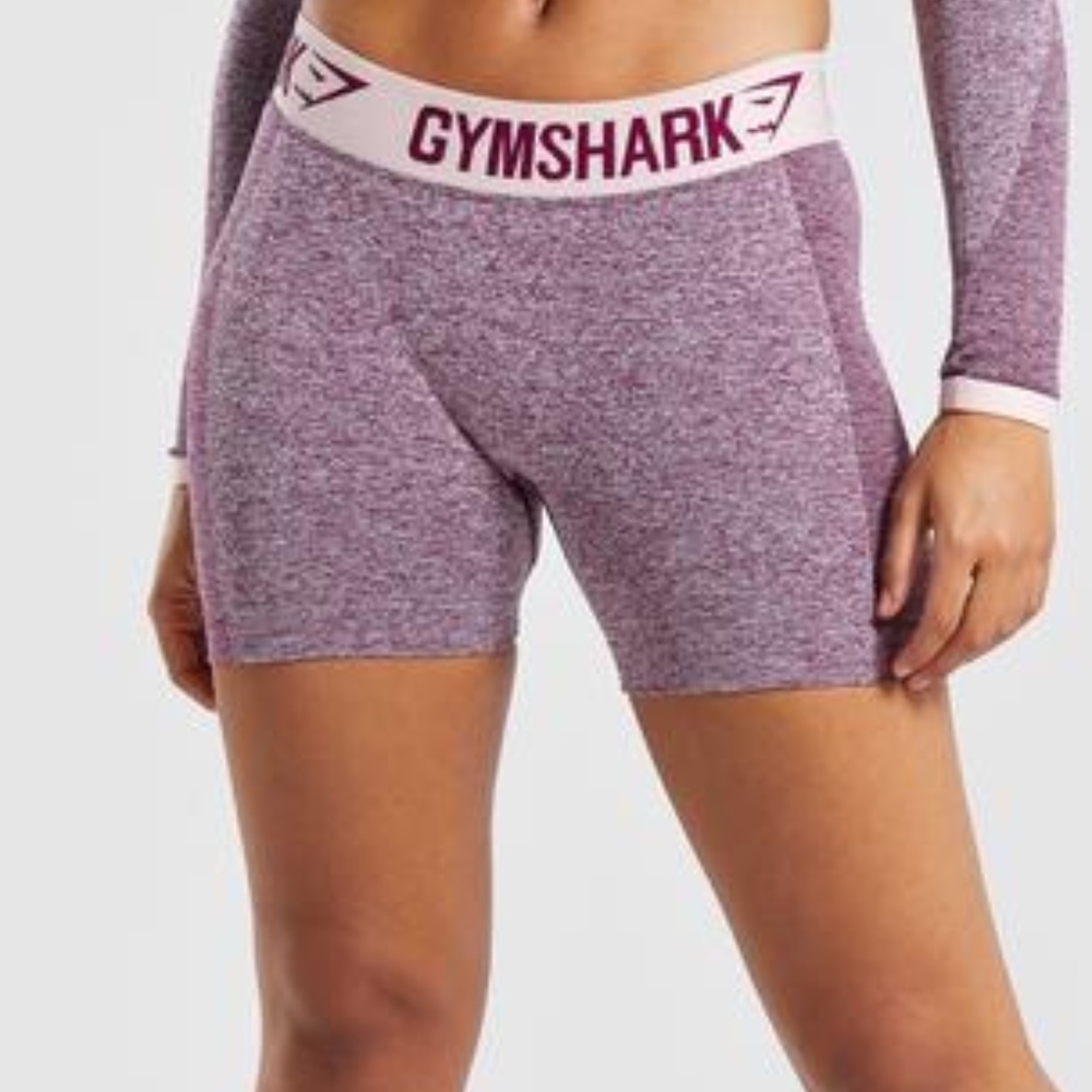 Gymshark Flex Shorts - Dark Ruby Marl/Blush Nude